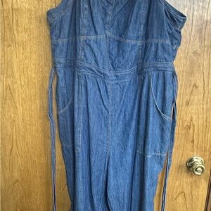 Anthropologie Blue Denim Jumpsuit